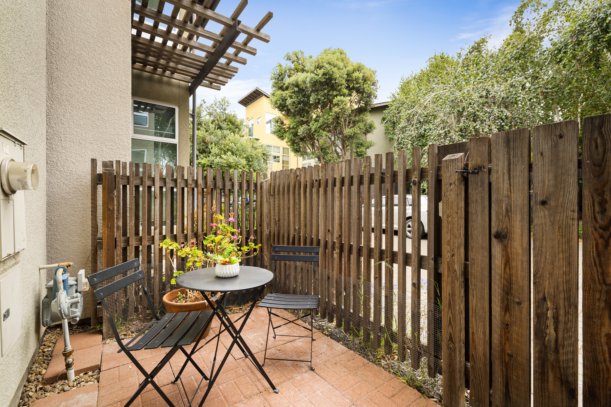 Private front patio